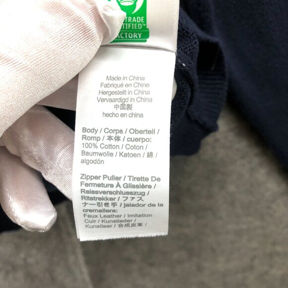 Crewcuts Boys 6-7 (S) Navy Blue 1/4 Zip Sweater Cotton Lightweight Pullover Knit - Picture 4 of 9